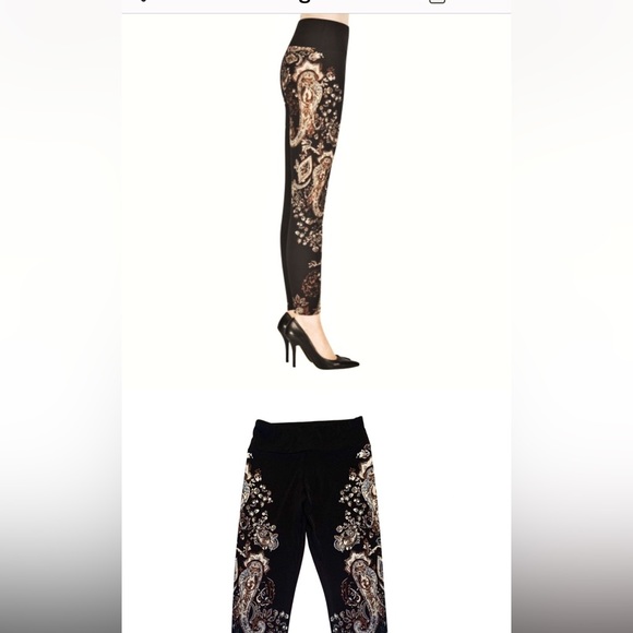 Joseph Ribkoff Paisely Print Leggings - Picture 1 of 7